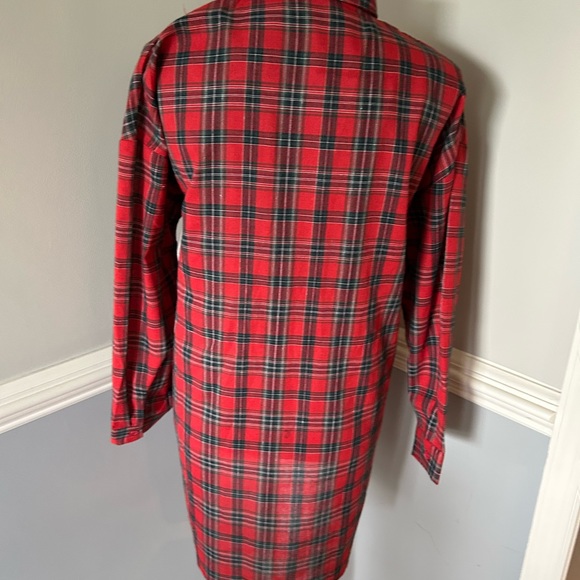 Misguided Red Plaid Petite Button down dress Size 10P - Picture 5 of 10